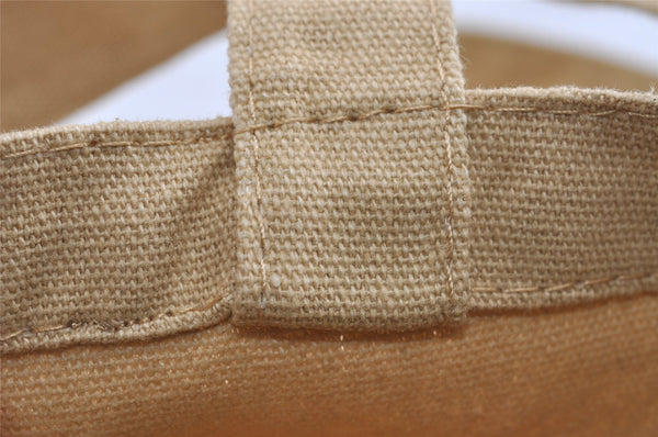 Authentic Christian Dior Vintage Shoulder Tote Bag Canvas Beige CD 8671I