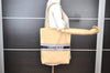 Authentic Christian Dior Vintage Shoulder Tote Bag Canvas Beige CD 8671I