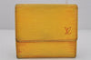 Louis Vuitton Epi Porte Monnaie Billets Cartes Credit Wallet M63489 Yellow 8671J