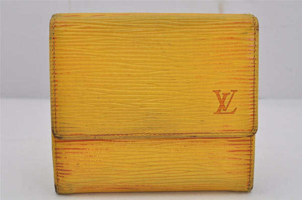 Louis Vuitton Epi Porte Monnaie Billets Cartes Credit Wallet M63489 Yellow 8671J