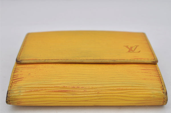 Louis Vuitton Epi Porte Monnaie Billets Cartes Credit Wallet M63489 Yellow 8671J