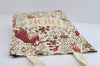 Authentic Christian Dior Tiger Pattern Shoulder Tote Bag Canvas White 8672I