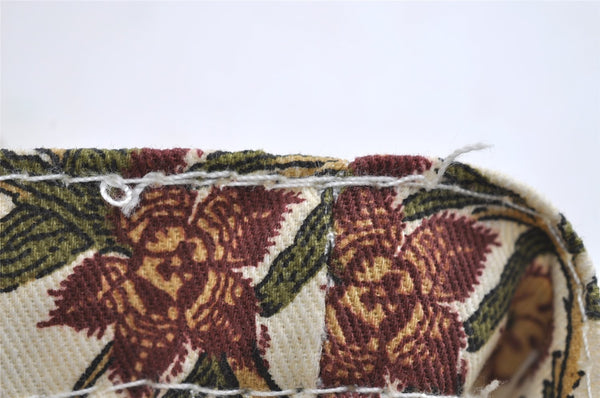 Authentic Christian Dior Tiger Pattern Shoulder Tote Bag Canvas White 8672I