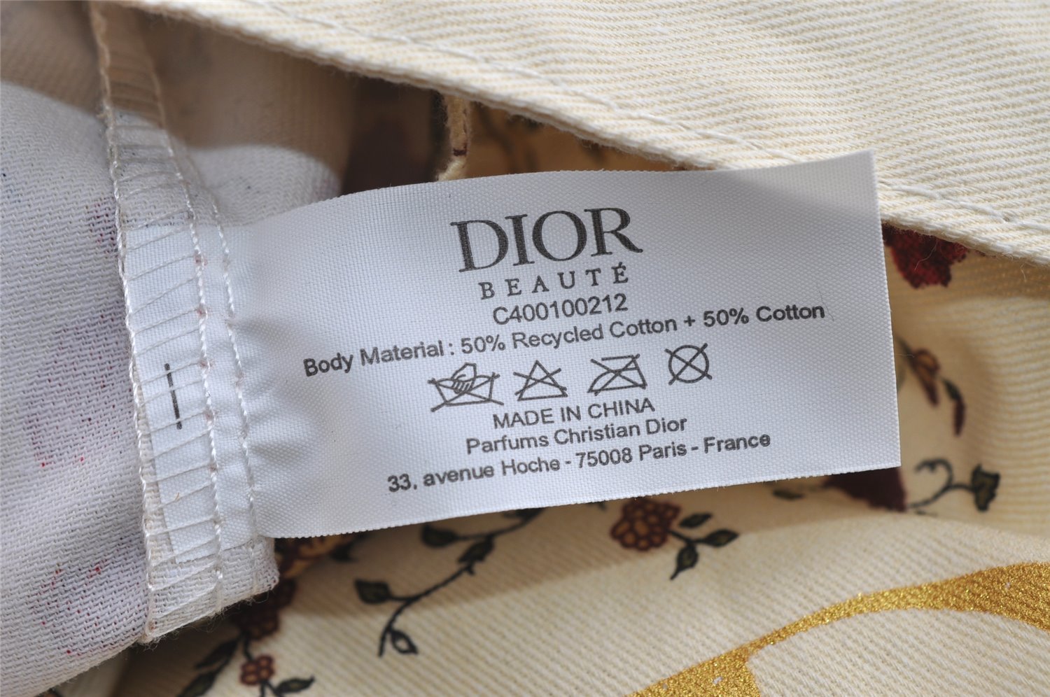 Authentic Christian Dior Tiger Pattern Shoulder Tote Bag Canvas White 8672I