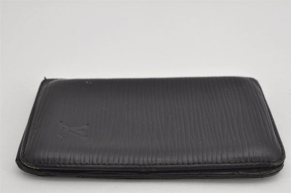 Authentic Louis Vuitton Epi Pochette Cartes Visite Card Case M56572 Black 8672J