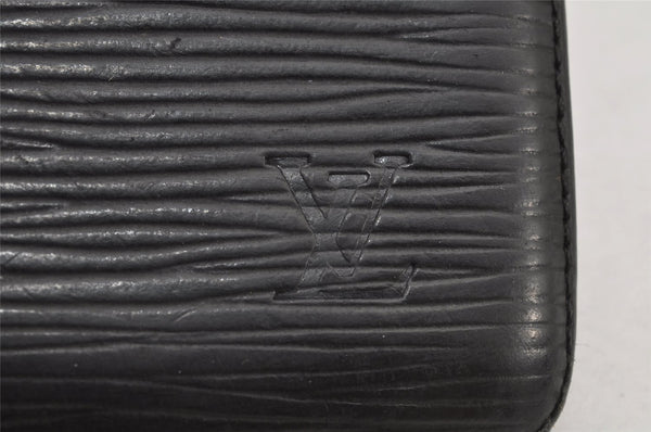 Authentic Louis Vuitton Epi Pochette Cartes Visite Card Case M56572 Black 8672J