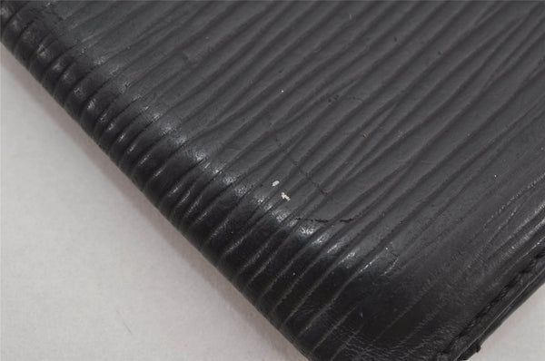 Authentic Louis Vuitton Epi Pochette Cartes Visite Card Case M56572 Black 8672J