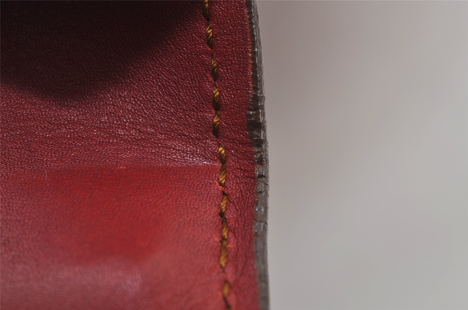 Authentic MIU MIU Vintage Leather Shoulder Hand Bag Red 8673I