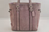 Authentic COACH Vintage Shoulder Tote Bag Purse Suede 8E93 Purple 8673M