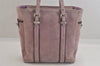 Authentic COACH Vintage Shoulder Tote Bag Purse Suede 8E93 Purple 8673M