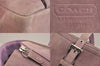 Authentic COACH Vintage Shoulder Tote Bag Purse Suede 8E93 Purple 8673M