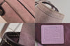 Authentic COACH Vintage Shoulder Tote Bag Purse Suede 8E93 Purple 8673M