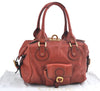 Authentic Chloe Vintage Paddington Leather Shoulder Hand Bag Red 8676I