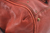Authentic Chloe Vintage Paddington Leather Shoulder Hand Bag Red 8676I