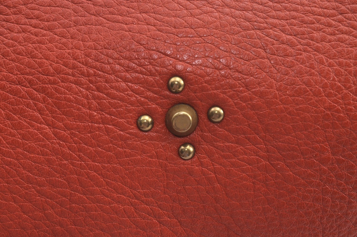 Authentic Chloe Vintage Paddington Leather Shoulder Hand Bag Red 8676I