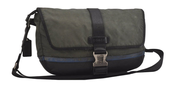 Authentic COACH Vintage Shoulder Cross Body Bag Purse Leather F71238 Khaki 8676M