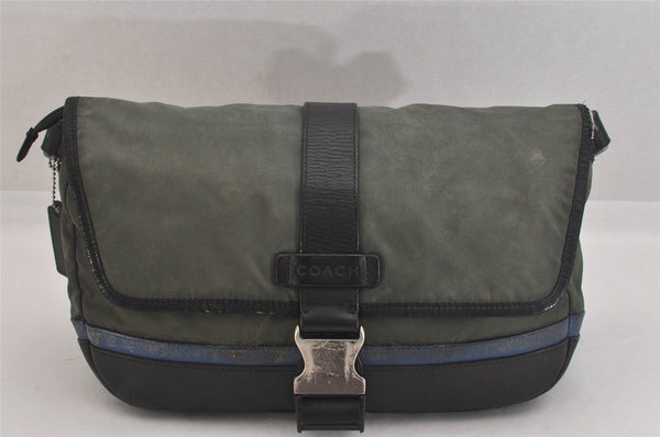 Authentic COACH Vintage Shoulder Cross Body Bag Purse Leather F71238 Khaki 8676M