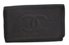 Authentic CHANEL Caviar Skin 6 Six Hooks Key Case Purse CC Logo Black 8677J