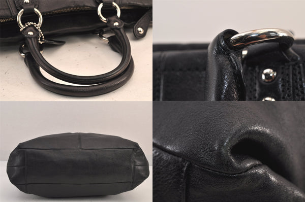 Authentic COACH Vintage 2Way Shoulder Hand Bag Purse Leather F15444 Black 8677M