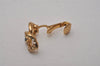 Authentic Christian Dior Clip-On Earrings Rhinestone Gold Plated CD 8678I