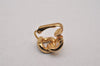 Authentic Christian Dior Clip-On Earrings Rhinestone Gold Plated CD 8678I