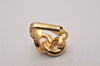 Authentic Christian Dior Clip-On Earrings Rhinestone Gold Plated CD 8678I