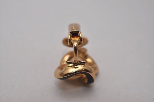 Authentic Christian Dior Clip-On Earrings Rhinestone Gold Plated CD 8678I