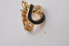 Authentic Christian Dior Clip-On Earrings Rhinestone Gold Plated CD 8678I