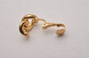 Authentic Christian Dior Clip-On Earrings Rhinestone Gold Plated CD 8678I
