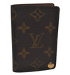 Auth Louis Vuitton Monogram Porte Cartes Credit Pression M60937 Card Case 8678J