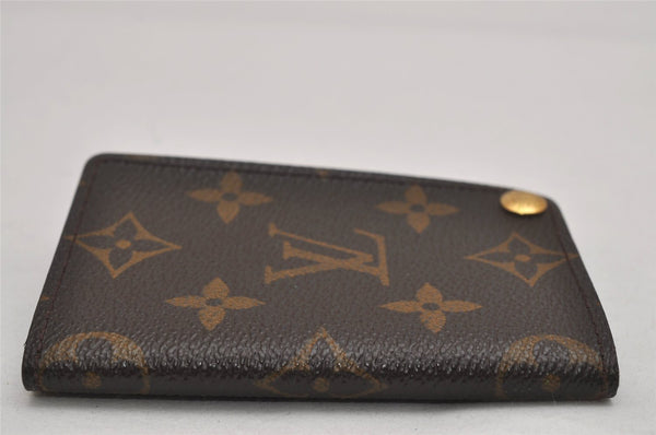 Auth Louis Vuitton Monogram Porte Cartes Credit Pression M60937 Card Case 8678J