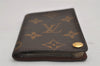 Auth Louis Vuitton Monogram Porte Cartes Credit Pression M60937 Card Case 8678J
