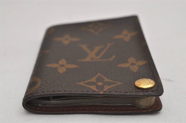 Auth Louis Vuitton Monogram Porte Cartes Credit Pression M60937 Card Case 8678J