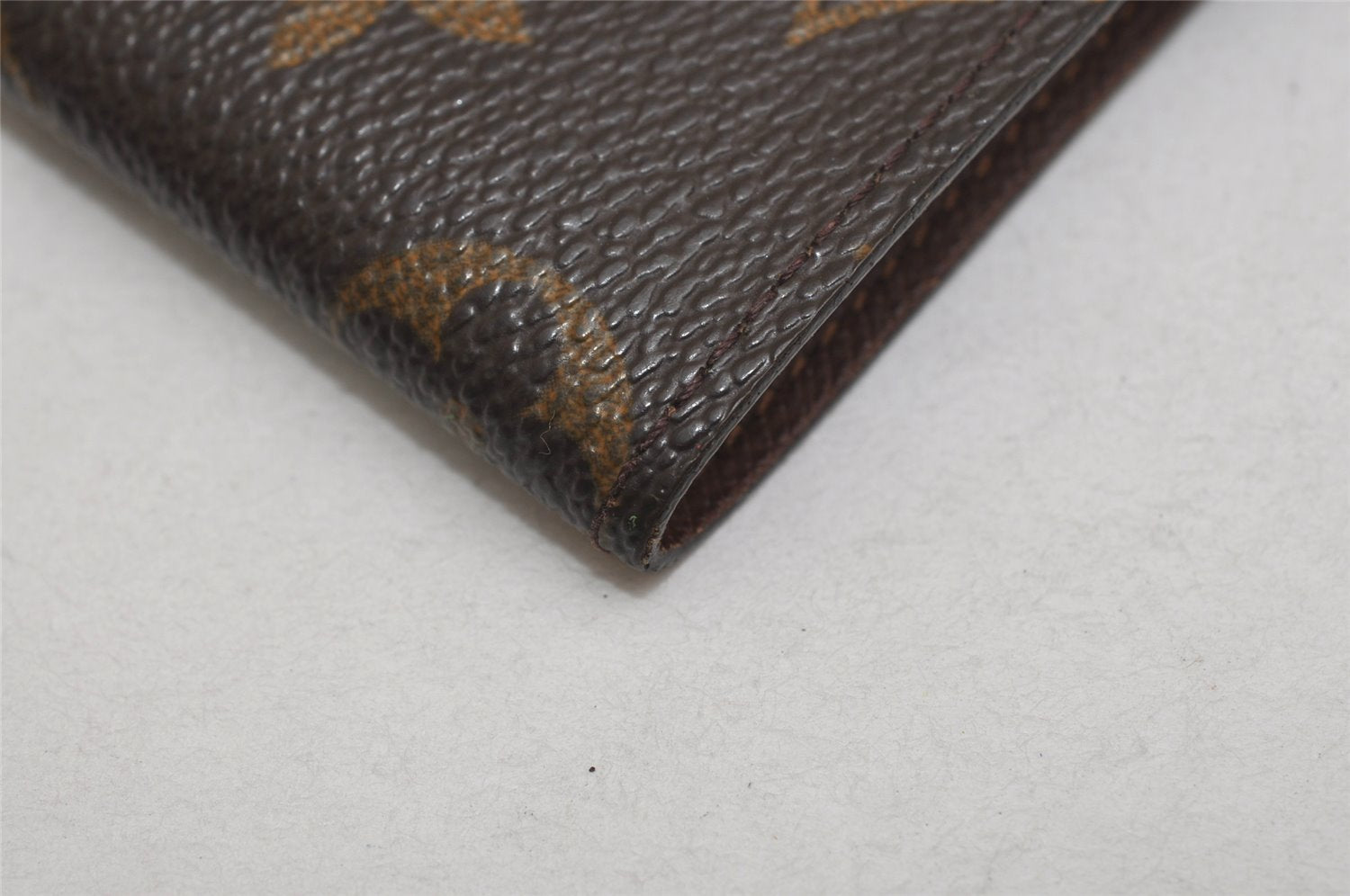 Auth Louis Vuitton Monogram Porte Cartes Credit Pression M60937 Card Case 8678J