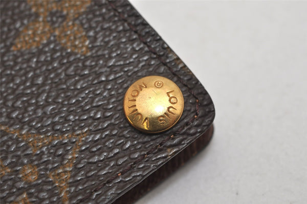 Auth Louis Vuitton Monogram Porte Cartes Credit Pression M60937 Card Case 8678J