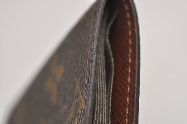 Auth Louis Vuitton Monogram Porte Cartes Credit Pression M60937 Card Case 8678J