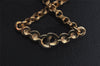 Authentic Christian Dior Gold Tone Rhinestone Chain Pendant Necklace CD 8679I