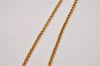 Authentic Christian Dior Gold Tone Rhinestone Chain Pendant Necklace CD 8679I