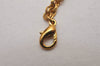 Authentic Christian Dior Gold Tone Rhinestone Chain Pendant Necklace CD 8679I