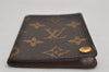 Auth Louis Vuitton Monogram Porte Cartes Credit Pression M60937 Card Case 8679J