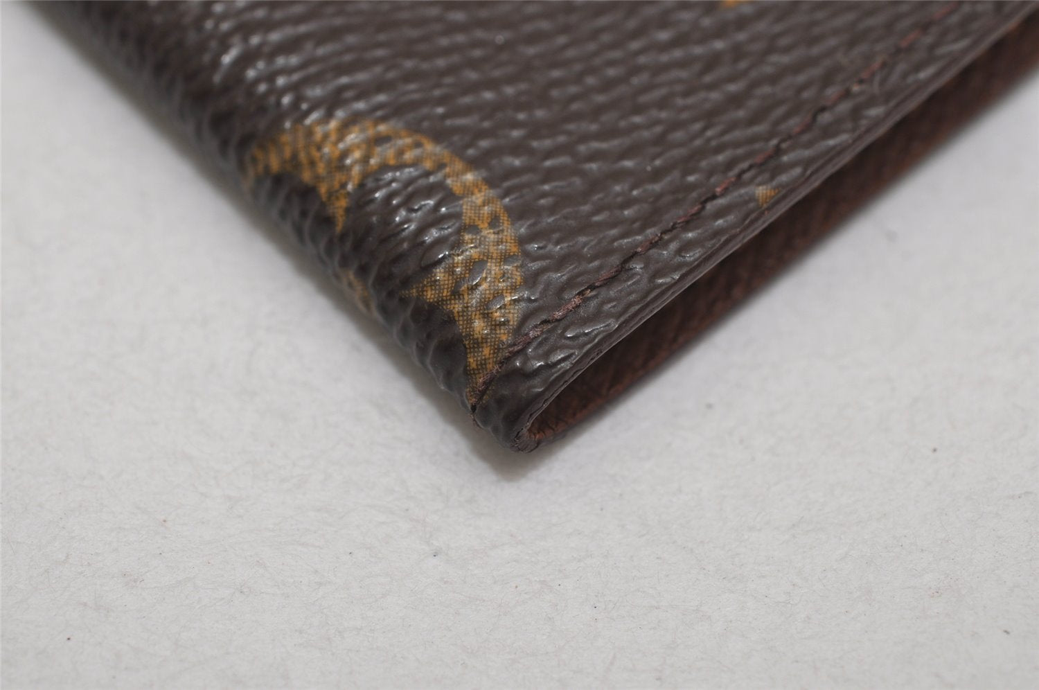 Auth Louis Vuitton Monogram Porte Cartes Credit Pression M60937 Card Case 8679J