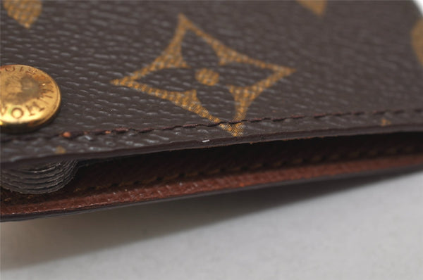 Auth Louis Vuitton Monogram Porte Cartes Credit Pression M60937 Card Case 8679J