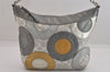 Authentic COACH Signature 2Way Tote Bag Purse Canvas Leather F19402 Gray 8679M