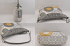 Authentic COACH Signature 2Way Tote Bag Purse Canvas Leather F19402 Gray 8679M