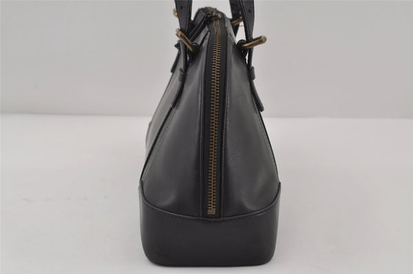 Authentic BURBERRY Vintage Leather Shoulder Hand Boston Bag Black 8680I