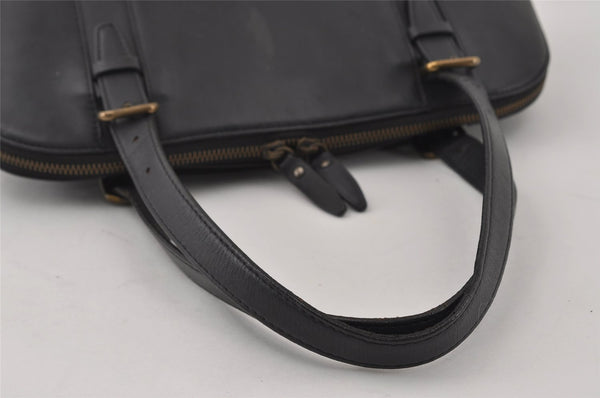 Authentic BURBERRY Vintage Leather Shoulder Hand Boston Bag Black 8680I