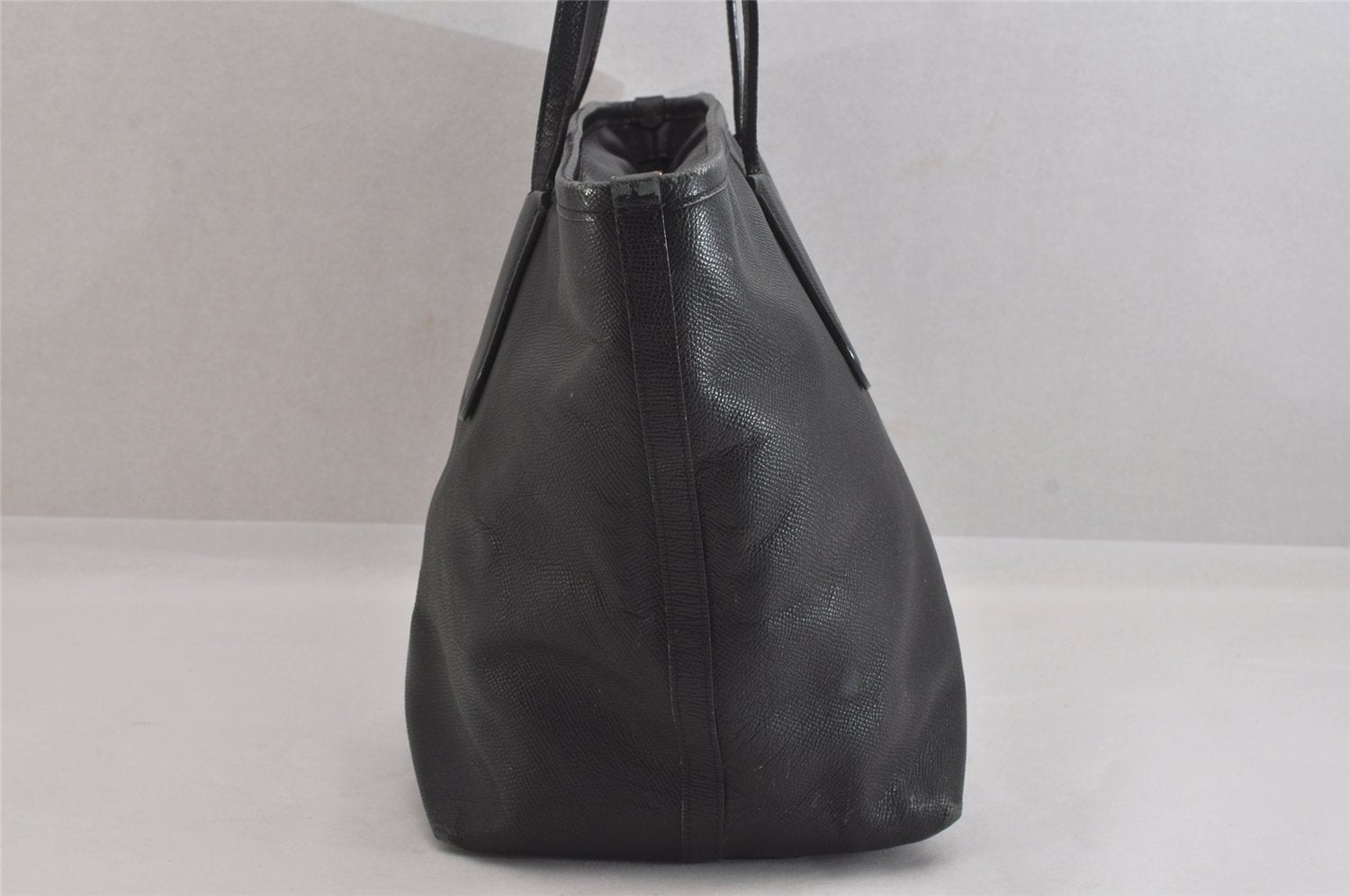 Authentic COACH Vintage Shoulder Tote Bag Leather Black 8681M