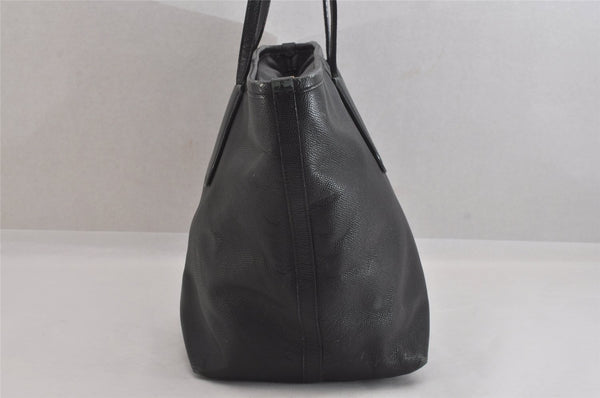 Authentic COACH Vintage Shoulder Tote Bag Leather Black 8681M