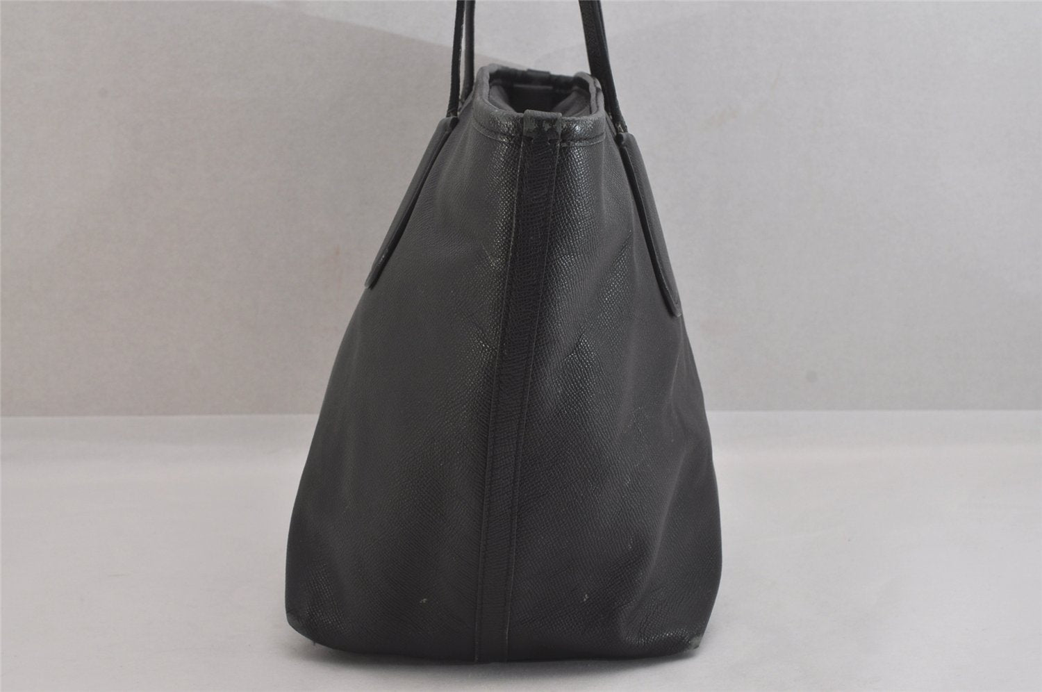 Authentic COACH Vintage Shoulder Tote Bag Leather Black 8681M