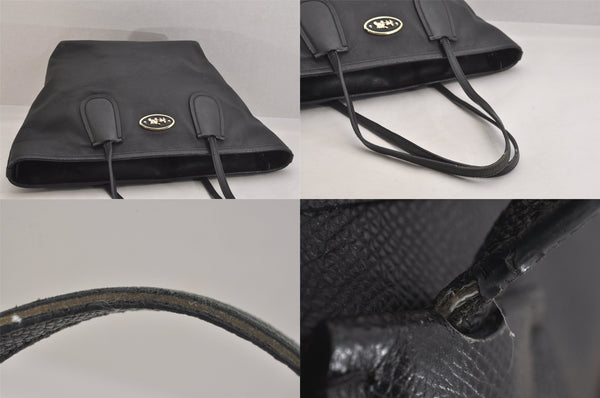 Authentic COACH Vintage Shoulder Tote Bag Leather Black 8681M